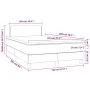 Box spring bed with mattress and LED pink velvet 120x200 cm by , Beds and slatted bases - Ref: Foro24-3134338, Price: 374,76 ...