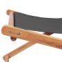 Silla de playa plegable de tela y estructura de madera gris de vidaXL, Sillas de jardín - Ref: Foro24-44001, Precio: 49,20 €,...