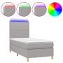 Cama box spring colchón y luces LED tela gris claro 80x200 cm de , Camas y somieres - Ref: Foro24-3135309, Precio: 300,83 €, ...