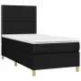 Box spring bed mattress and LED lights black fabric 100x200 cm by , Beds and slatted bases - Ref: Foro24-3135335, Price: 325,...