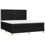Cama box spring colchón y luces LED tela negro 180x200 cm de , Camas y somieres - Ref: Foro24-3135375, Precio: 616,71 €, Desc...