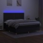 Cama box spring colchón y luces LED tela negro 180x200 cm de , Camas y somieres - Ref: Foro24-3135375, Precio: 616,71 €, Desc...