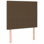 Cama box spring colchón luces LED tela marrón oscuro 100x200cm de , Camas y somieres - Ref: Foro24-3135576, Precio: 347,20 €,...