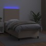 Cama box spring colchón LED cuero sintético capuchino 80x200 cm de , Camas y somieres - Ref: Foro24-3135794, Precio: 305,51 €...