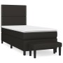 Cama box spring con colchón tela negro 90x190 cm de , Camas y somieres - Ref: Foro24-3136479, Precio: 343,12 €, Descuento: %