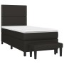 Cama box spring con colchón tela negro 90x200 cm de , Camas y somieres - Ref: Foro24-3136487, Precio: 364,00 €, Descuento: %