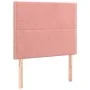 Box spring bed with pink velvet mattress 100x200 cm by , Beds and slatted bases - Ref: Foro24-3137772, Price: 342,62 €, Disco...