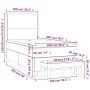 Box spring bed with pink velvet mattress 100x200 cm by , Beds and slatted bases - Ref: Foro24-3137772, Price: 342,62 €, Disco...
