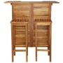 Set mesa de bar y sillas 3 piezas de madera de acacia maciza de vidaXL, Conjuntos de jardín - Ref: Foro24-44008, Precio: 302,...