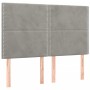 Cama box spring con colchón terciopelo gris claro 140x200 cm de , Camas y somieres - Ref: Foro24-3137785, Precio: 506,32 €, D...