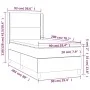 Box spring bed mattress and LED lights dark brown fabric 90x200cm by , Beds and slatted bases - Ref: Foro24-3138208, Price: 3...