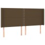 Cama box spring colchón luces LED tela marrón oscuro 160x200cm de , Camas y somieres - Ref: Foro24-3138248, Precio: 552,49 €,...