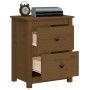 Mesita de noche madera maciza de pino marrón miel 50x35x61,5 cm de vidaXL, Mesitas de noche - Ref: Foro24-813685, Precio: 51,...