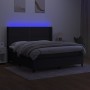 Cama box spring colchón y luces LED tela negro 180x200 cm de , Camas y somieres - Ref: Foro24-3138255, Precio: 620,92 €, Desc...