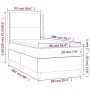 Box spring bed mattress and LED lights blue fabric 90x200 cm by , Beds and slatted bases - Ref: Foro24-3138771, Price: 346,74...
