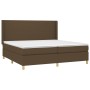 Cama box spring colchón luces LED tela marrón oscuro 200x200 cm de , Camas y somieres - Ref: Foro24-3138744, Precio: 667,79 €...