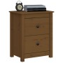 Mesita de noche madera maciza de pino marrón miel 50x35x61,5 cm de vidaXL, Mesitas de noche - Ref: Foro24-813685, Precio: 51,...