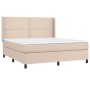 Cama box spring colchón LED cuero sintético capuchino 180x200cm de , Camas y somieres - Ref: Foro24-3139342, Precio: 644,87 €...
