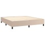 Cama box spring colchón LED cuero sintético capuchino 180x200cm de , Camas y somieres - Ref: Foro24-3139342, Precio: 644,87 €...