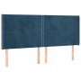 Cama box spring colchón y LED terciopelo azul oscuro 160x200 cm de , Camas y somieres - Ref: Foro24-3139515, Precio: 563,15 €...