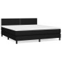 Cama box spring con colchón tela negro 180x200 cm de , Camas y somieres - Ref: Foro24-3139995, Precio: 544,79 €, Descuento: %