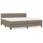 Cama box spring con colchón tela gris taupe 200x200 cm de , Camas y somieres - Ref: Foro24-3140005, Precio: 608,41 €, Descuen...