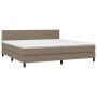 Cama box spring con colchón tela gris taupe 200x200 cm de , Camas y somieres - Ref: Foro24-3140005, Precio: 608,41 €, Descuen...
