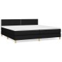 Cama box spring con colchón tela negro 200x200 cm de , Camas y somieres - Ref: Foro24-3140563, Precio: 570,13 €, Descuento: %