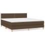 Cama box spring con colchón tela marrón oscuro 180x200 cm de , Camas y somieres - Ref: Foro24-3140556, Precio: 523,87 €, Desc...