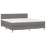 Cama box spring con colchón tela gris oscuro 180x200 cm de , Camas y somieres - Ref: Foro24-3140554, Precio: 557,21 €, Descue...