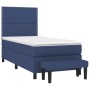 Cama box spring con colchón tela azul 90x200 cm de , Camas y somieres - Ref: Foro24-3136491, Precio: 354,01 €, Descuento: %