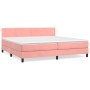 Cama box spring con colchón terciopelo rosa 200x200 cm de , Camas y somieres - Ref: Foro24-3141268, Precio: 532,36 €, Descuen...