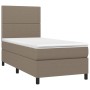 Cama box spring con colchón tela gris taupe 90x190 cm de , Camas y somieres - Ref: Foro24-3141661, Precio: 324,72 €, Descuent...