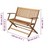 Banco de jardín madera maciza de acacia 120 cm de vidaXL, Bancos de jardín - Ref: Foro24-44132, Precio: 133,08 €, Descuento: %
