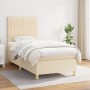 Cama box spring con colchón tela color crema 80x200 cm de , Camas y somieres - Ref: Foro24-3142454, Precio: 330,15 €, Descuen...