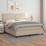 Cama box spring con colchón cuero sintético capuchino 180x200cm de , Camas y somieres - Ref: Foro24-3142802, Precio: 629,71 €...