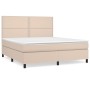 Cama box spring con colchón cuero sintético capuchino 180x200cm de , Camas y somieres - Ref: Foro24-3142802, Precio: 629,71 €...