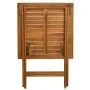 Mesa y sillas bistró plegables 3 pzas y cojines madera maciza de vidaXL, Conjuntos de jardín - Ref: Foro24-44014, Precio: 154...