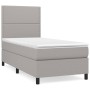Cama box spring con colchón tela gris claro 80x200 cm de , Camas y somieres - Ref: Foro24-3141649, Precio: 292,64 €, Descuent...