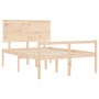 Cama para personas mayores con cabecero madera maciza 140x190cm de , Camas y somieres - Ref: Foro24-3195461, Precio: 171,00 €...