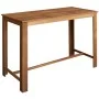 Set mesa de bar y taburetes 7 piezas de madera de acacia maciza de vidaXL, muebles para cocinas y comedores - Ref: Foro24-246...