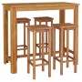 Mesa y taburetes altos de jardín 5 pzas madera maciza acacia de , Conjuntos de jardín - Ref: Foro24-3154392, Precio: 406,18 €...