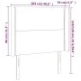Cream fabric headboard with LED 103x16x118/128 cm by , Headboards and footboards - Ref: Foro24-3123903, Price: 69,53 €, Disco...