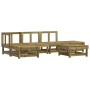 Juego de muebles de jardín 6 pzas madera de pino impregnada de , Conjuntos de jardín - Ref: Foro24-3186311, Precio: 316,03 €,...