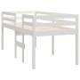 Cama alta blanca madera maciza pino 75x190 cm de , Camas y somieres - Ref: Foro24-821620, Precio: 168,26 €, Descuento: %
