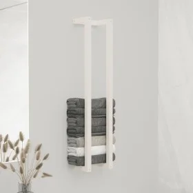 Toallero de madera maciza de pino blanco 23x18x110 cm de , Toalleros - Ref: Foro24-822403, Precio: 22,37 €, Descuento: %
