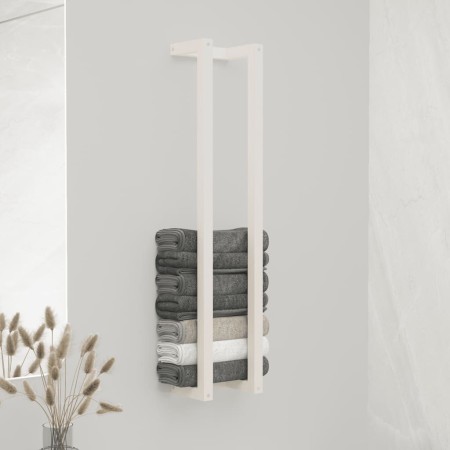 Toallero de madera maciza de pino blanco 23x18x110 cm de , Toalleros - Ref: Foro24-822403, Precio: 22,69 €, Descuento: %