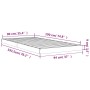 Estructura de cama madera maciza de pino 90x190 cm de , Camas y somieres - Ref: Foro24-823479, Precio: 58,13 €, Descuento: %