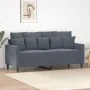 Dunkelgraues 2-Sitzer-Sofa aus Samt, 140 cm von , Sofas - Ref: Foro24-359304, Preis: 189,95 €, Rabatt: %