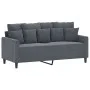 Dunkelgraues 2-Sitzer-Sofa aus Samt, 140 cm von , Sofas - Ref: Foro24-359304, Preis: 189,95 €, Rabatt: %